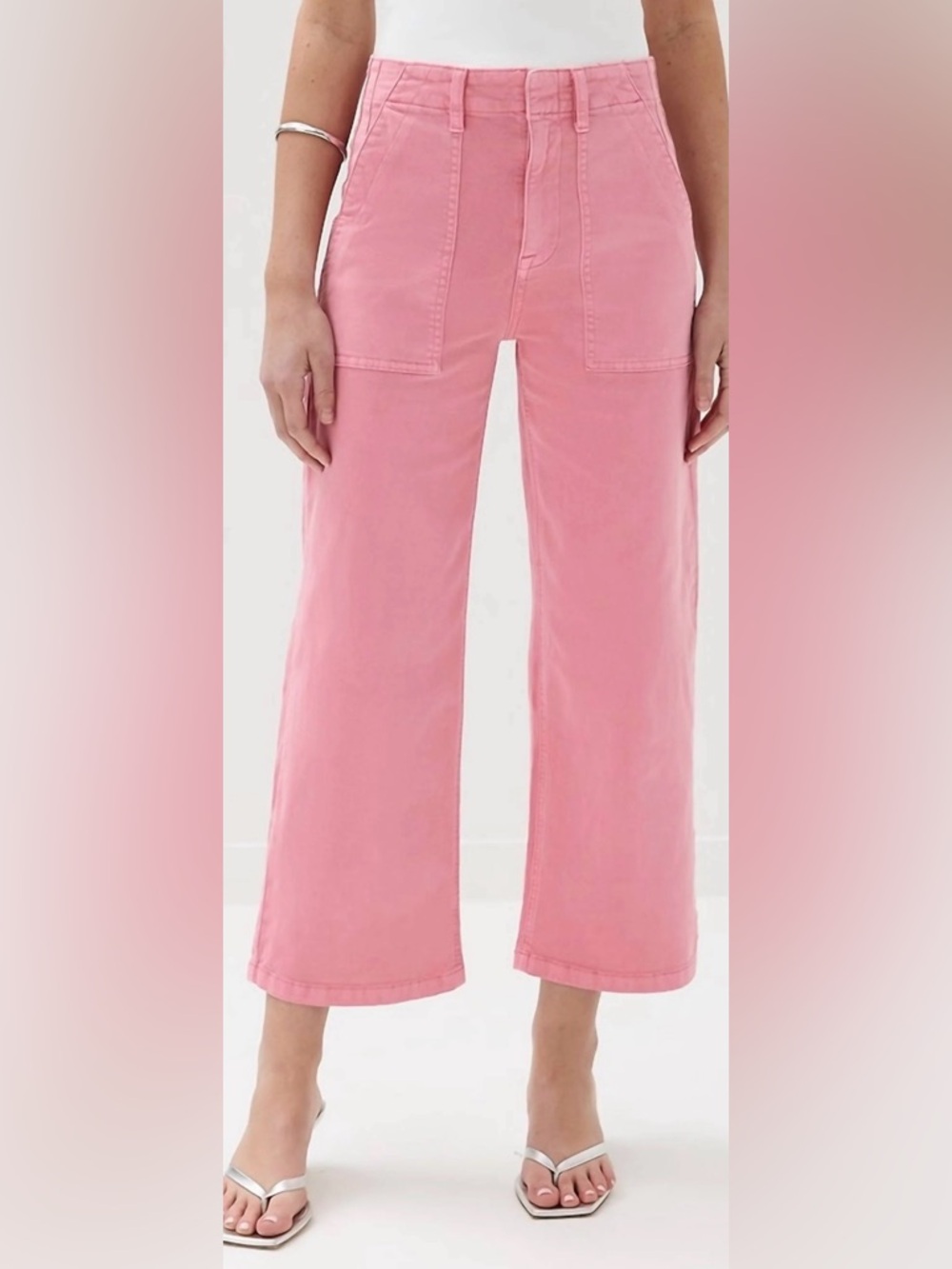 pistola Wide-Leg Utility Pants in Rose Pink size 31